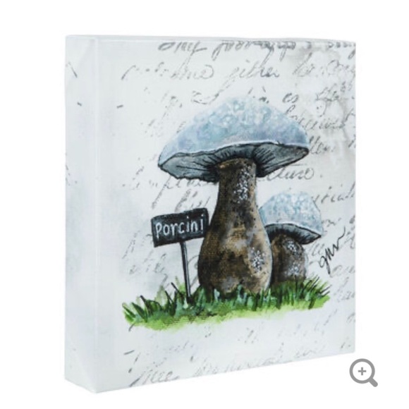 Other - Porcini Mushroom Canvas Wall Decor, NWT